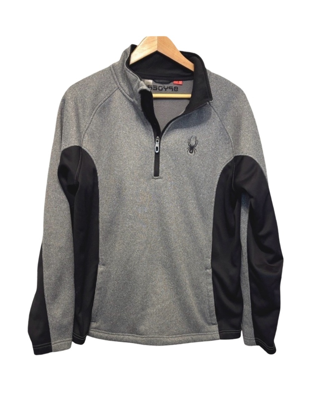 Spyder Gray and Black Performance Jacket with High Collar